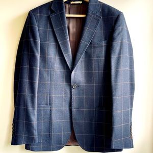 %100 Wool European Slim Fit Blazer for men
